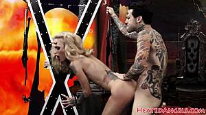 pierced goth punk slut drilled hard till messy cumshot