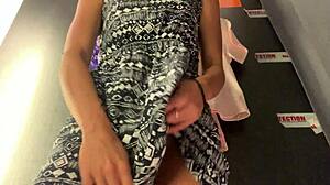 LaraJuicy feels her horny ass crave epic squirt in public changing room but cleanup fails