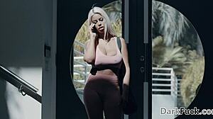 Black Masseur's Monster Cock Pounds Yoga Babe Bridgette B's Big Tits Pussy!