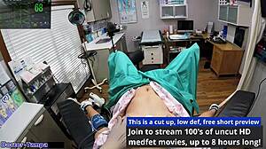 Dr Tampa's Relaxation Gyno Exam Spreads Selena Sativa's Shaved Pussy