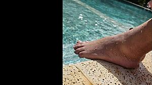her brazilian hotwife feet get tickled by old cuckold lover in fetish play