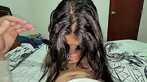 Leaked latina couple's intimate bedroom ass worship and curves shaking