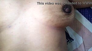 latina babe teases huge tits and nipples till jeans soak from excitement