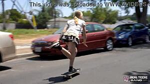 Dylan Moore rides cock hard till skater face drowns in thick cum facial