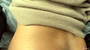 she slept without panties and woke with stepbro on top. his monster cock ripped clothes for rough doggystyle creampie in tight pussy