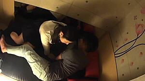 her huge natural tits tremble with forbidden pleasure in secret massage