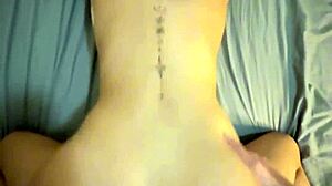 college goth girl's huge natural tits and perfect ass get pounded by couple