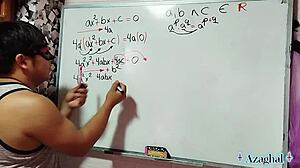 teacher shows emo japanese student the erotic equation with her wet pussy on his big asian cock in bedroom
