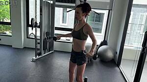 next gym workout strips me naked for sweaty fitness photoshoot fun
