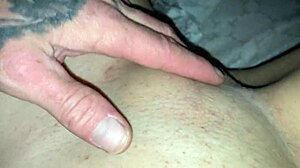 Real Wife's Tight Pussy Gets Roughly Fingered and Stretched by Husband Close Up.