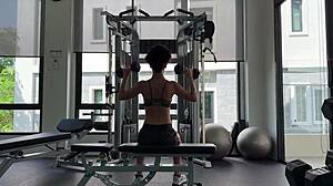 next gym workout strips me naked for sweaty fitness photoshoot fun
