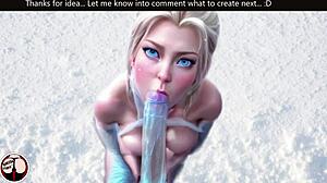 Princess Elsa Craves Night King's Monster Cock in Snowy Blowjob Bliss!