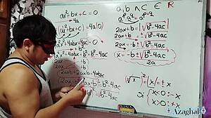 teacher shows emo japanese student the erotic equation with her wet pussy on his big asian cock in bedroom