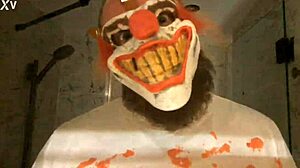 pissy the clown gets wet in shower roleplay