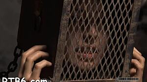 Bound worthless slaves dominated fucked roughly in cunt by horny master punishment