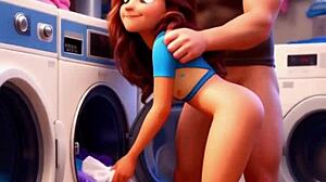 ai milf mother-in-law assfucked bent over in laundry room
