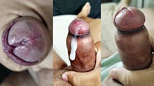 God, my tiny foreskin dick spurts while my young girlfriend squirts on her juicy tits and pussy part 19!
