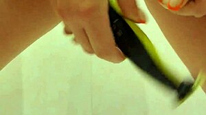 watch amateur wife emma get fully nude and shave that smooth pussy up close homemade