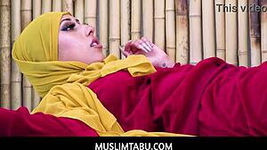 Arab Teen Wife Kira Perez Cheats with Trainer Hijab Blowjob Fuck!