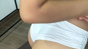 that naughty little 18+ latina teen with her tattoo stamp plays solo pussy fun