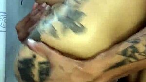 Morena big ass takes rough anal in bathroom ends with facial cumshot interracial