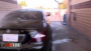 Tommy gunn pounds brooke haven's big tits pussy rough after car wash deepthroat orgasm