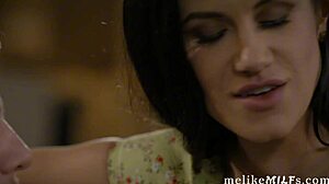 Horny milf penny barber takes vince karter's huge cock sideways in tight pussy