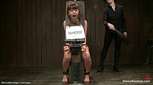 Japanese Slave Bound Choked Whipped in Rough BDSM Torment