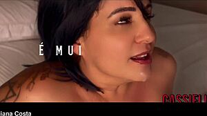 Huge cock bareback pounds curvy latina's pussy and ass doggystyle