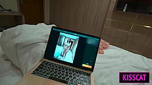 stepmom shares tight bed with stepson leading to rough pussy fuck and cum on her big ass