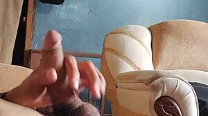 im jerkin my cock in the livin room