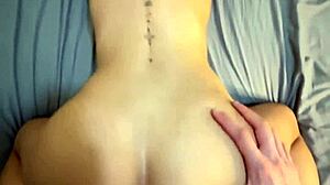college goth girl's huge natural tits and perfect ass get pounded by couple