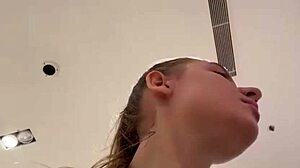 Crazy fat blonde teen fingers pussy hard outdoors in public!