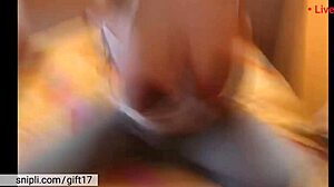 Milf's huge boobs bounce as toy buzzes deep inside