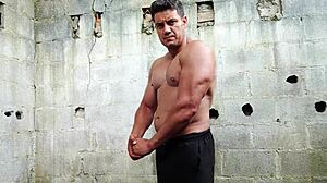 Yuri gaucho brazilian muscle bodybuilder unloads anaconda big cock cumshot hairy armpits