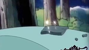 Hentai dudes get banged bareback by big black cocks in wild outdoor orgy