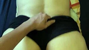 how does 18yo perfect white ass get fucked still in shorts pov?