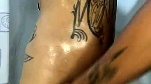 Morena big ass takes rough anal in bathroom ends with facial cumshot interracial