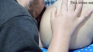 peruvian latina gets juicy shaved pussy licked smooth and wet