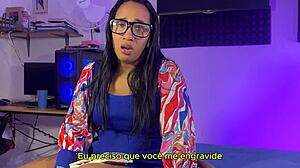 Madrasta peituda seduces enteado to fill her wet buceta with cum