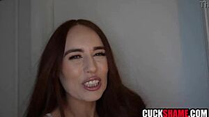 cuckold hubby watches and helps wife shower fuck new friend hardcore