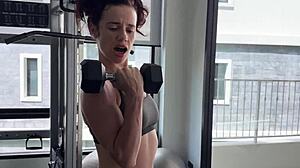 next gym workout strips me naked for sweaty fitness photoshoot fun