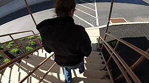 Curvy Big Ass Housewife Flashes Miniskirt Outdoor for Public Ass Worship