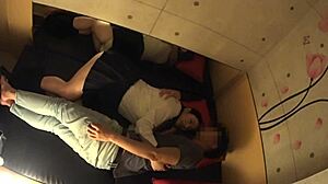 her huge natural tits tremble with forbidden pleasure in secret massage