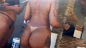 calling beach house job girls for review turns into wild brazilian brunette anal party orgy