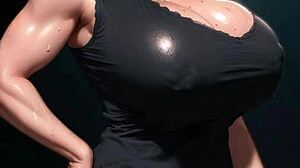 AI Girl with Massive Tits in Balloon Fantasy Art 106