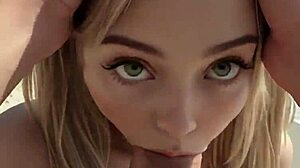 pretty blonde erika kneels beachside begging for your hot facial cumshot all over her face