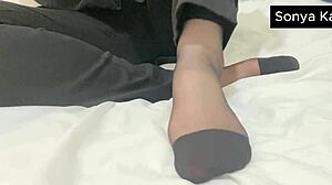 Hijab step sister's big boobs make masturbation so arousing