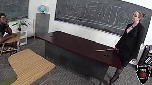 Curvy teacher Andi Ray moans wildly as BBC bull Rome pounds her wet gaping pussy