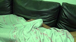 Blonde milf, you love sucking that horny guy's cock on the couch right?